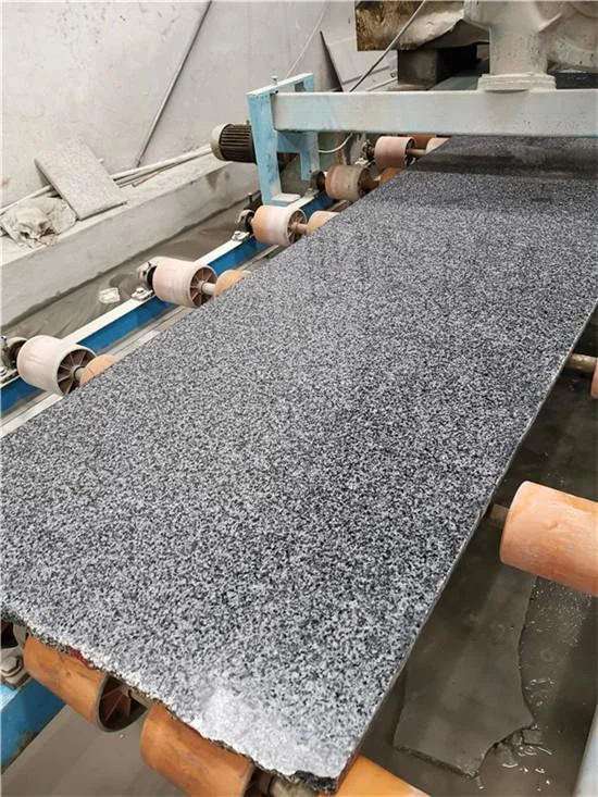 dark grey granite paving
