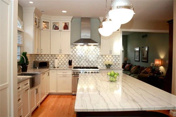 white macaubas granite countertop