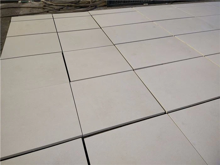 White limestone floor tiles slab