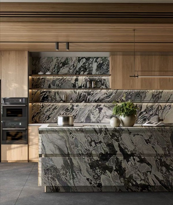 Blue De Savoy Marble Island