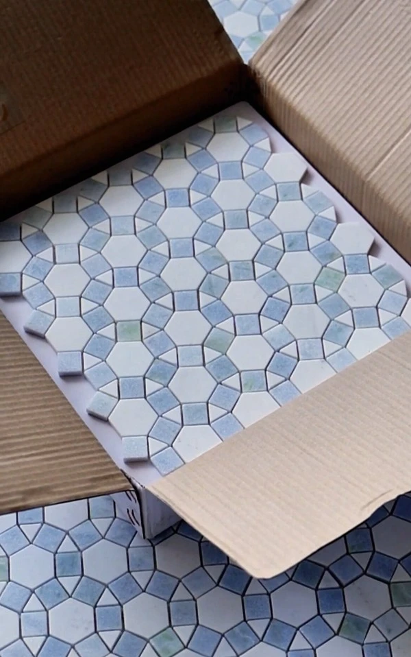 Blue Marble Mosaic Wall Tiles