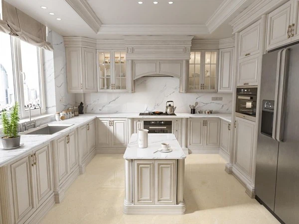 Calacatta Rocky Quartz Kitchen top