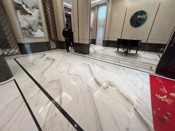 Palissandro white marble floor tiles