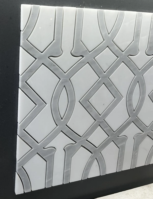 White Thassos Marble Mosaic Tiles